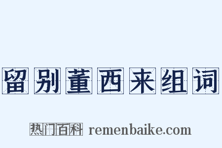 留别董西来组词是什么意思的图片